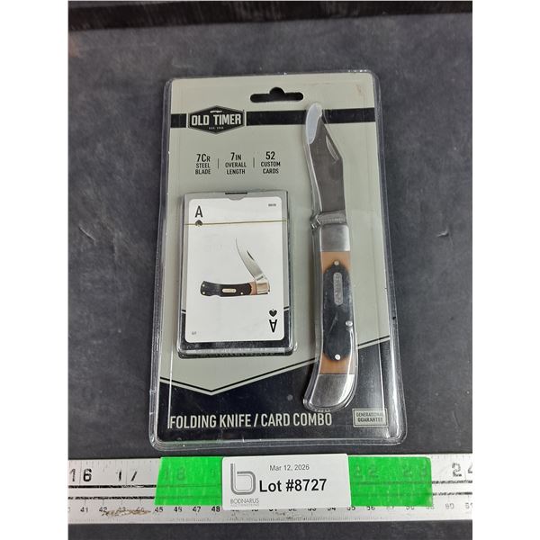 Old Timer Folding Knife/Card Combo