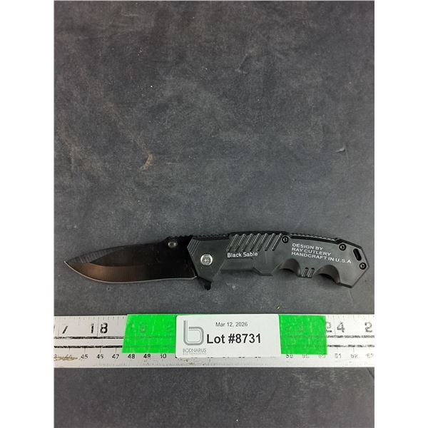 Ray Cutlery Black Sable Folding Knife