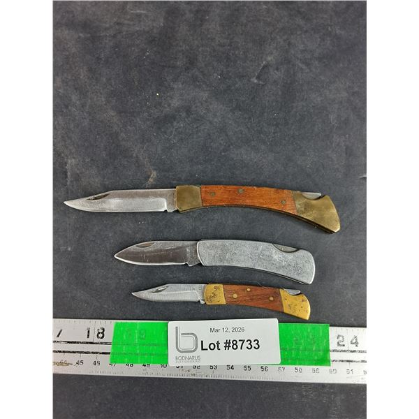 (3) Folding Blade Pocket Knives
