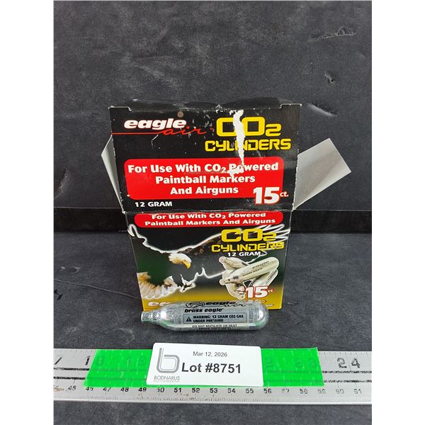 (12) Eagle Air Co2 Cylinders - New, PICKUP ONLY