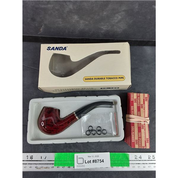 Vintage 1 Cent Wrappers, Sanda Durable Tobacco Pipe