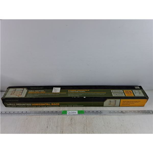 Renegade Wall Mounted Horizontal Rack 250kg Max - PICK UP ONLY
