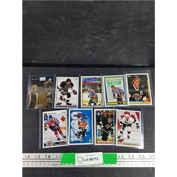 Assorted Wayne Gretzky Trading Hockey Cards - Upper Deck, Topps & Premier