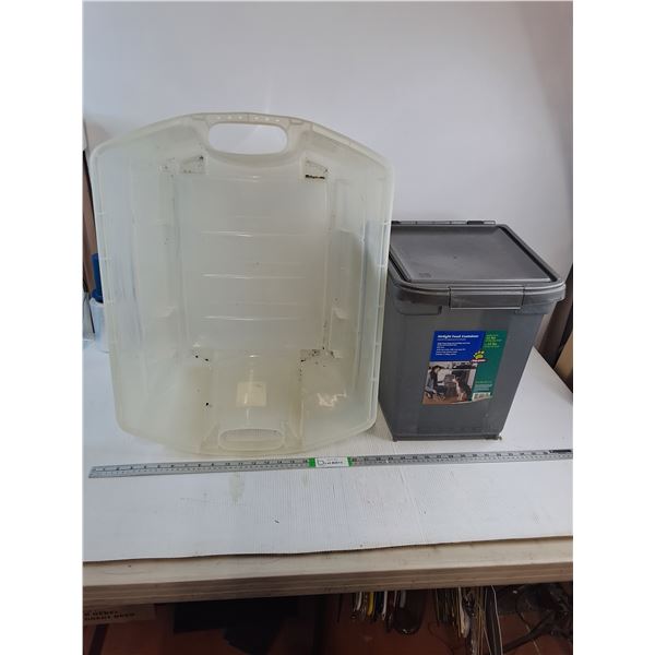 (1) 18 Gallon Tote-no lid and 35.7L Airtight Food Container - PICK UP ONLY