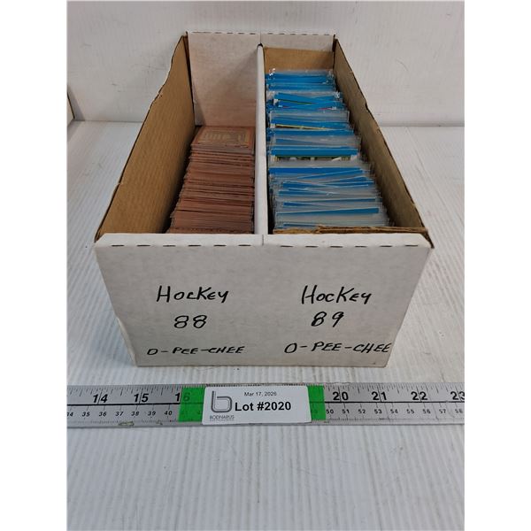 Box of 1988 and 1989 O-Pee-Chee Hockey Cards-Cannot Authenticate
