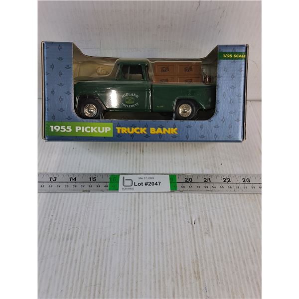 (NIB) 1:25 1955 Pickup Truck Bank