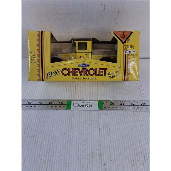 (NIB) 1:25 1928 Chevrolet Delivery Truck Bank-Home Hardware