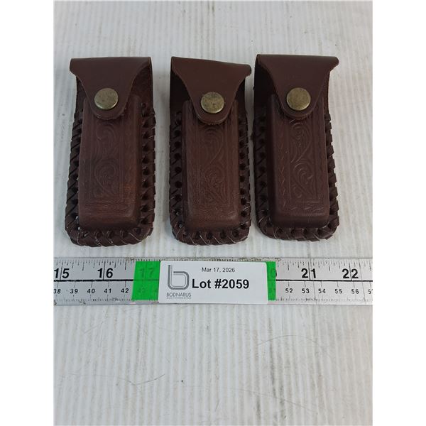 (3) Folding Pocket Knife Cases-Case Only
