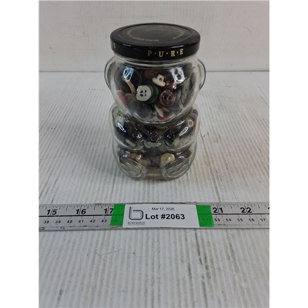Glass Jar of Buttons