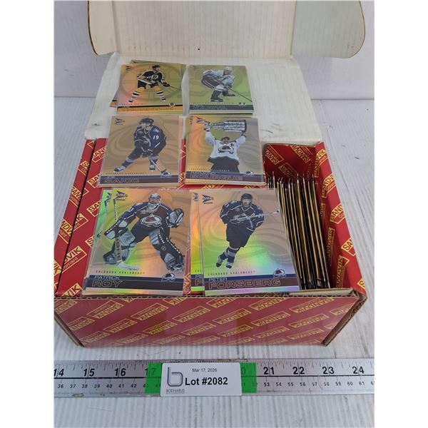 Box of McDonalds Hockey Cards and Emprty Card Wrappers