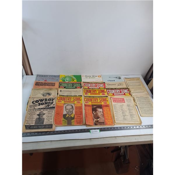Large Quantity of Vintage Song Books - Mostly Country Music - As is
