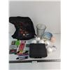 Image 1 : Art & Decor Supplies, Glass Vase, Tote Kit, "Electronics Themed" Backpack