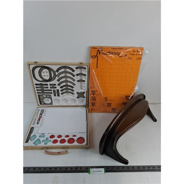 FAO Schwarz Doodle Kit - Incomplete, Macrame Work Board, Plastic 20" x 8" Wall Shelf - PU