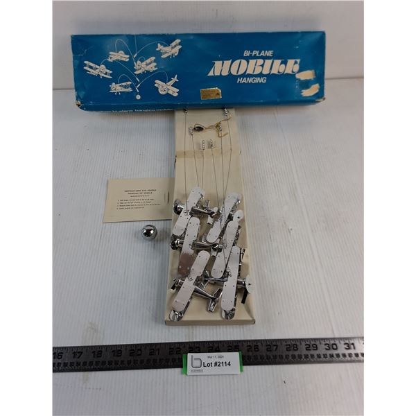 Vintage "Bi-Plane" Mobile Hanging