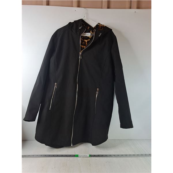 Women's Calvin Klein Jacket Size 2XL With Leopard Print Lining