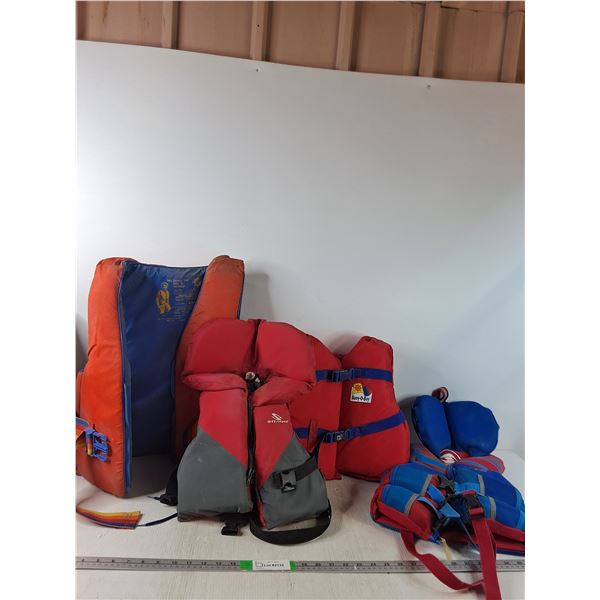 (4) Life Jackets ( as is)- 2 Infant,1 Youth, 1 Adult - PICK UP