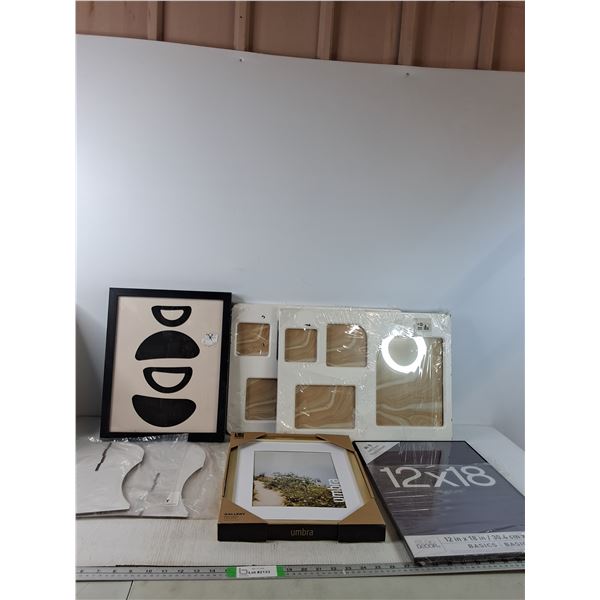 (5) Photo Frames (2) Hat Displays- Various Sizes ( as is, cannot ship)