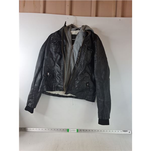 Streetwear Society Kids Large Faux Leather Jacket