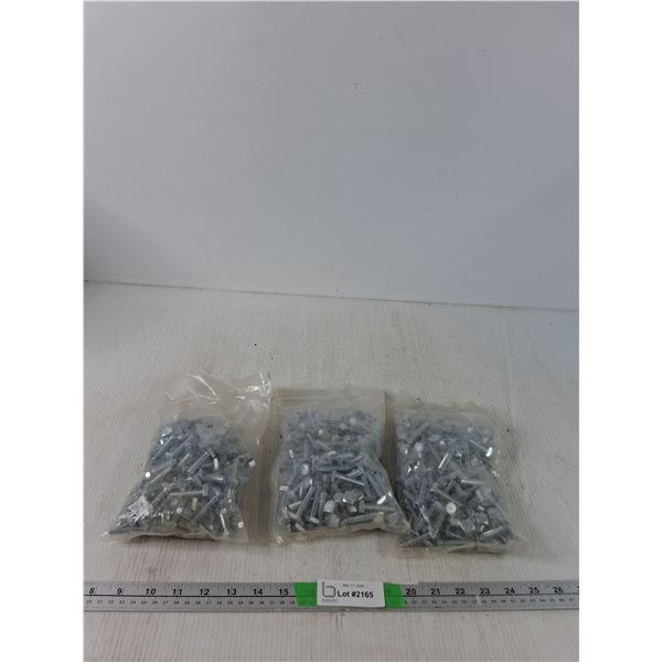 (3) Bags Of Hex Screws & Bolts ( cannot ship)