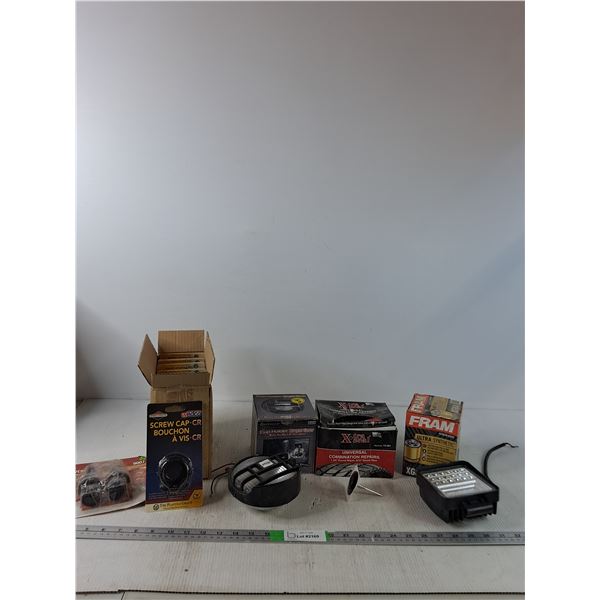 Screw Caps, Cup Holder Organizer, Tire Hole Repair, Oil Filter, Misc