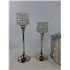 Image 2 : (2) Tea Light Candle Holder(up to 14"),  Bucket With Lid