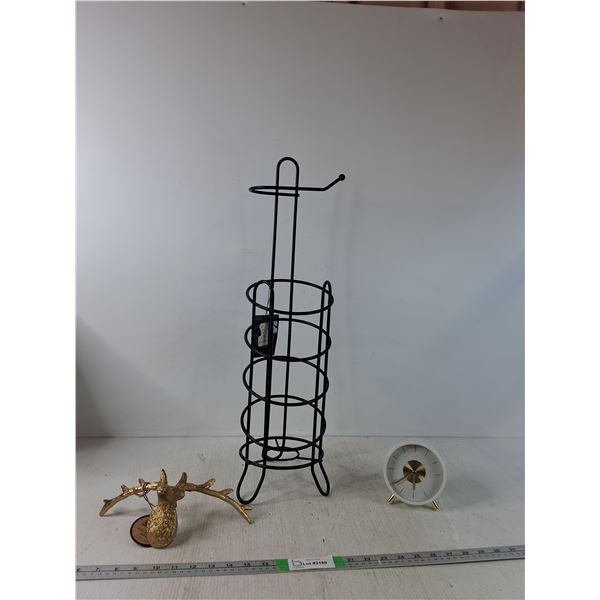 Toilet Paper Holder, Alarm Clock, Decor (as is) - PICK UP