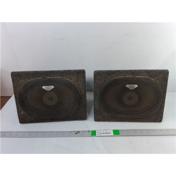 (2) Clarion Speakers 11" x 6" x 8.5" - PICK UP