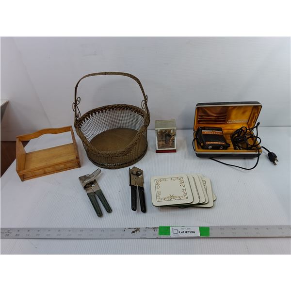 Sunbeam Razor- Powers On, Coasters, Can Openers, Misc.