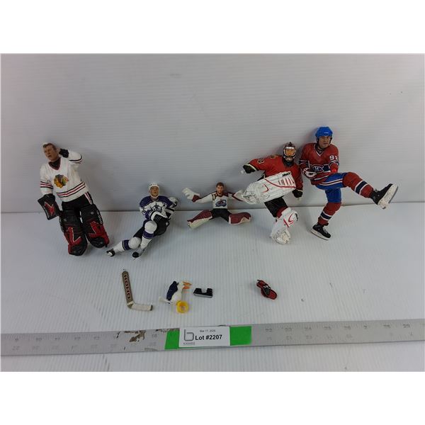 Hockey Figurines- Kiprusoff, Thibault, Robitaille, Misc. As Is