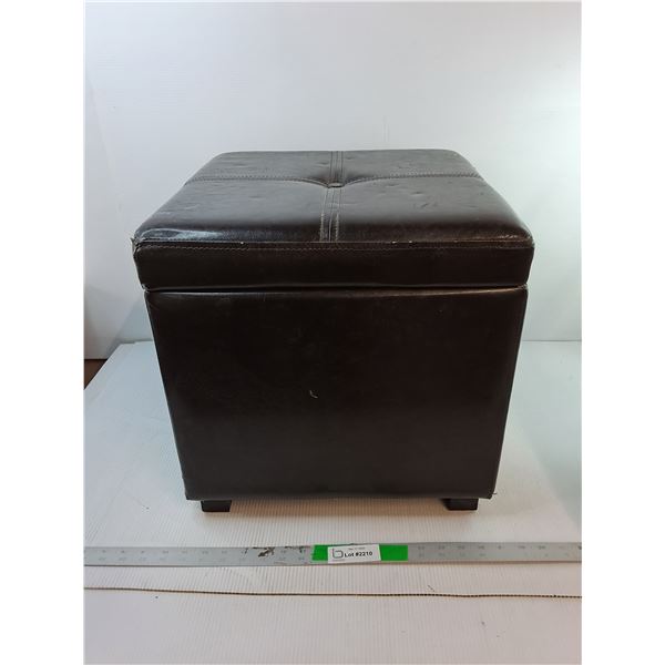 Leather Style Ottoman 16.25" x 16.5" x 16"- Cannot Ship