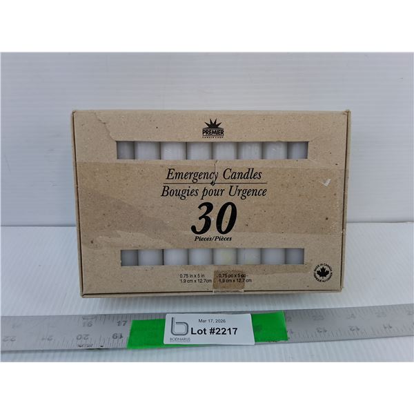 (30) Emergency Candles- Appear Unscented