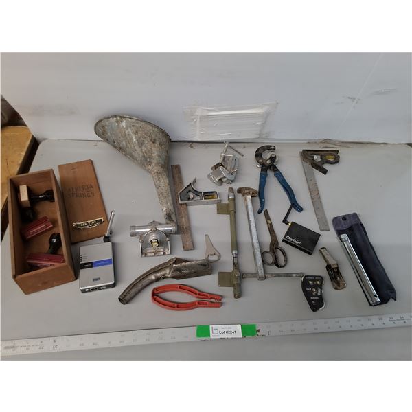 Baseball Umpire Clicker, Combination Squares, Self-Priming Drill Pump, Misc.