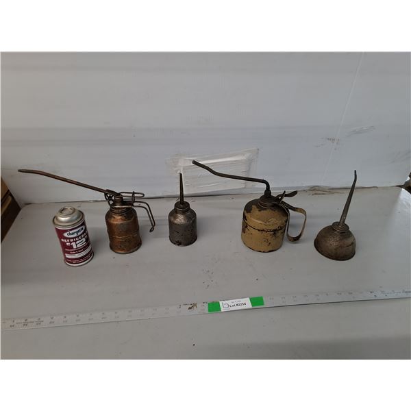Oil Cans- Some Full & Chargette Refigerant Container- Cannot Ship