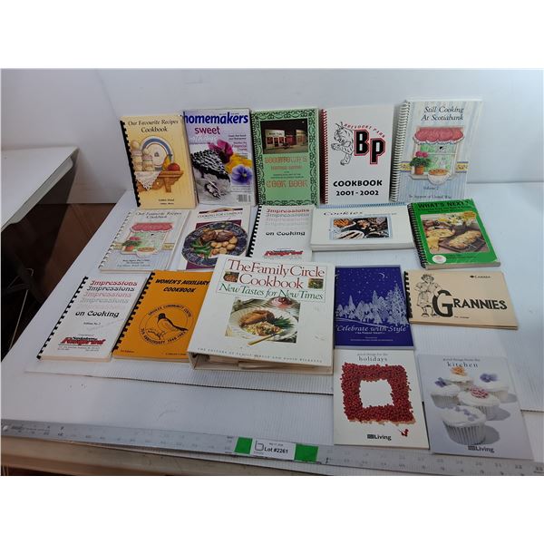 (17) Cookbooks- Boomtown, Cookies, Women's Auxiliary, Misc.
