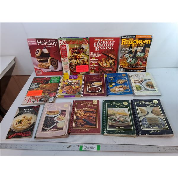 Company's Coming Cookbooks & Magazines- Casseroles, Cakes, Salads, Misc.