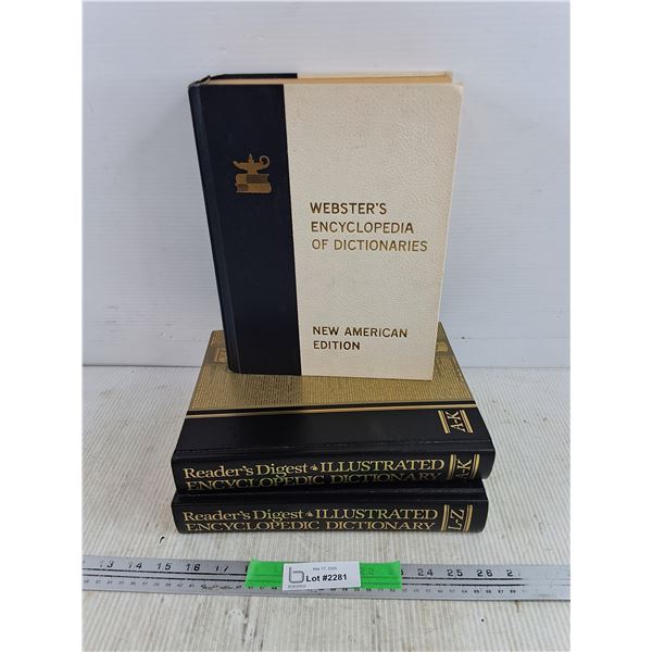 (2) Readers Digest Illustrated Encyclopedic Dictionary & Websters Encyclopedia of Dictionaries