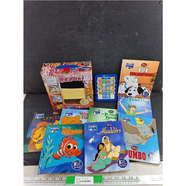 Story Reader Electronic Reader and 8 Book Library - Powers On, As Is