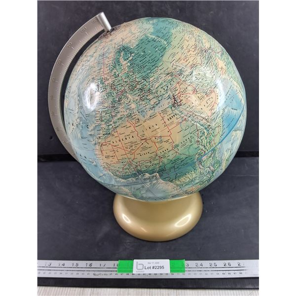 Rand McNally Antique World Portrait Topography Globe - PICK UP