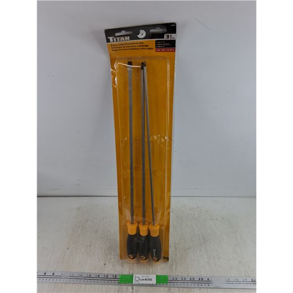 Titan 3 pc Extra Long Screwdriver Set - PICK UP