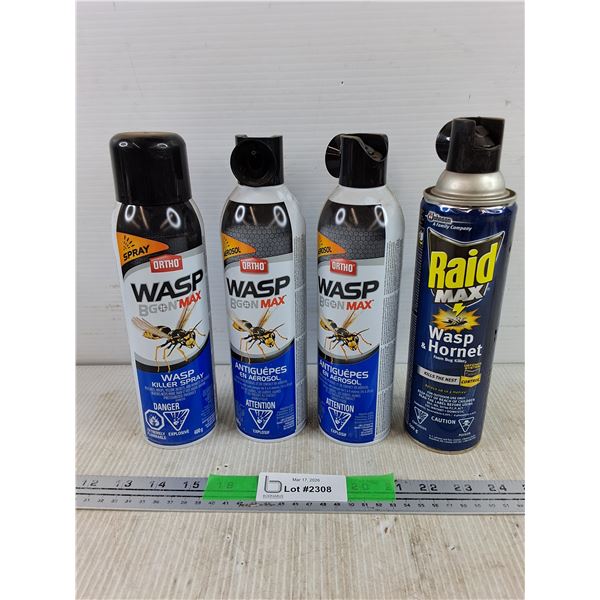 Ortho Bgon Wasp Killer Sprays & Raid Max Wasp & Hornet Foam Bug Killer - Used, PICKUP ONLY