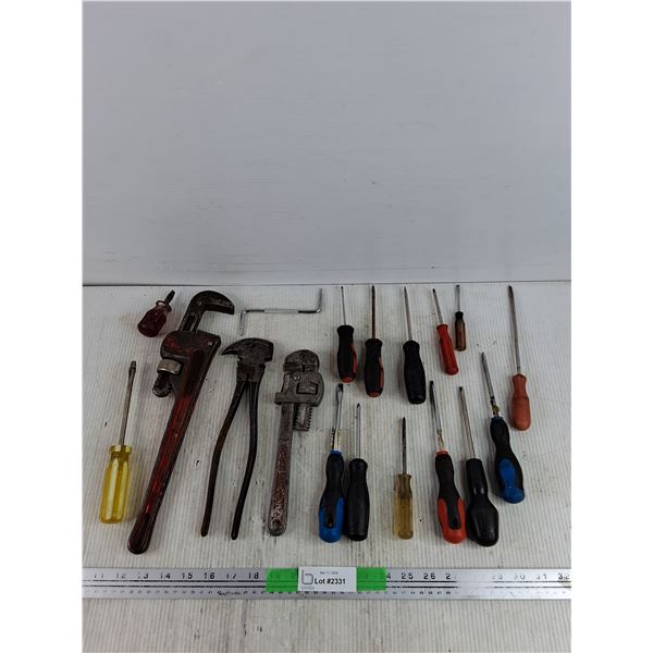Screwdrivers, Pipe Wrenches, Nail Puller
