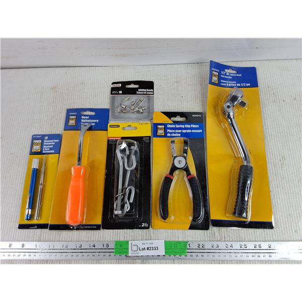 Diamond Face Sharpener, Door Upholstery Remover, Chain Spring Clip Pliers, Bentley Ratchet, Misc