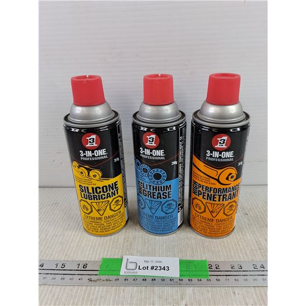 3 in 1 Silicone Lubricant, White Lithium Grease, High Perfomance Penetrant Sprays - PICKUP ONLY