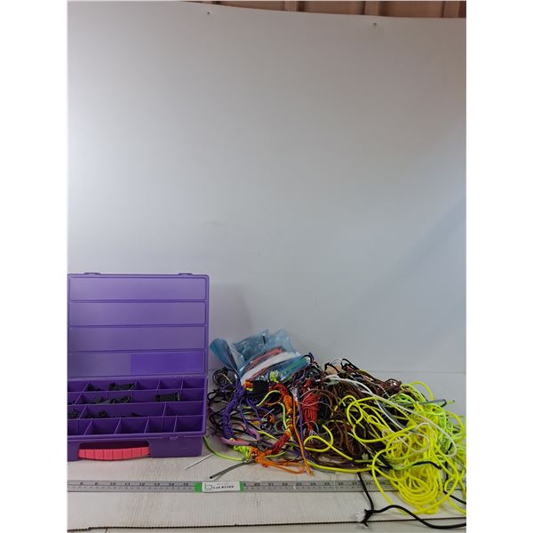 Various Buckles, (2) Rulers,  Various Nylon Cord