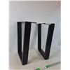 Image 2 : (2) Black Metal Coffee Table Legs - PICK UP ONLY
