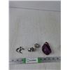 Image 1 : Purple Watch ( as is), Drago Ring & Matching Earrings