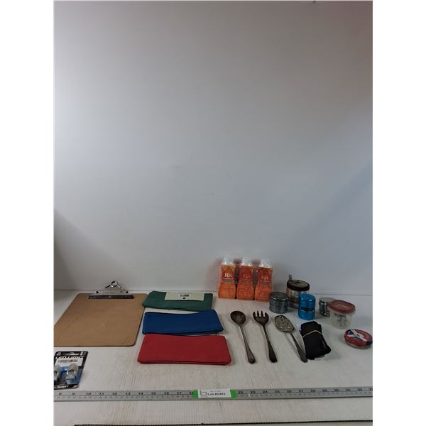 Clipboard, Pencil Cases, LED  Headlight, Antique Cutlery,  Fibre Dye, Misc ( cannot ship)