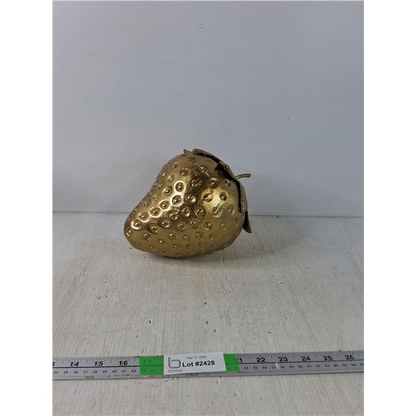 Golden Coloured Decor Strawberry 12"