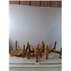 Image 1 : (4) Wooden Planter Stands ( up to 18", cannot ship)