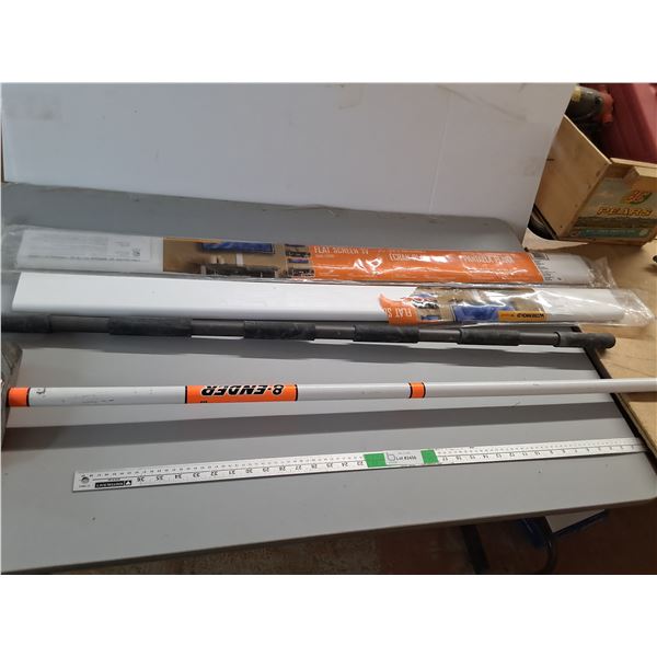 Extension Rod, Brush, Flat Screen TV Cord Covers (2) ( cannot ship)